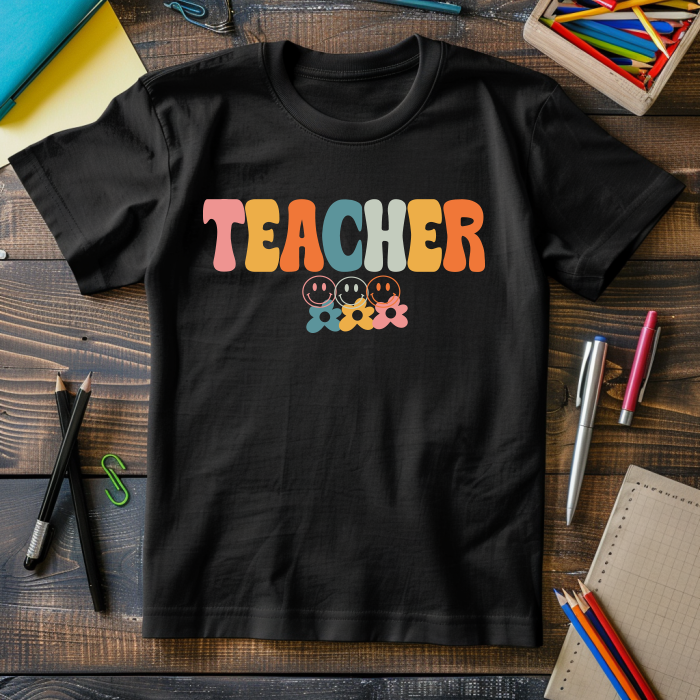 "Retro" Teacher  Full Color DTF Transfer