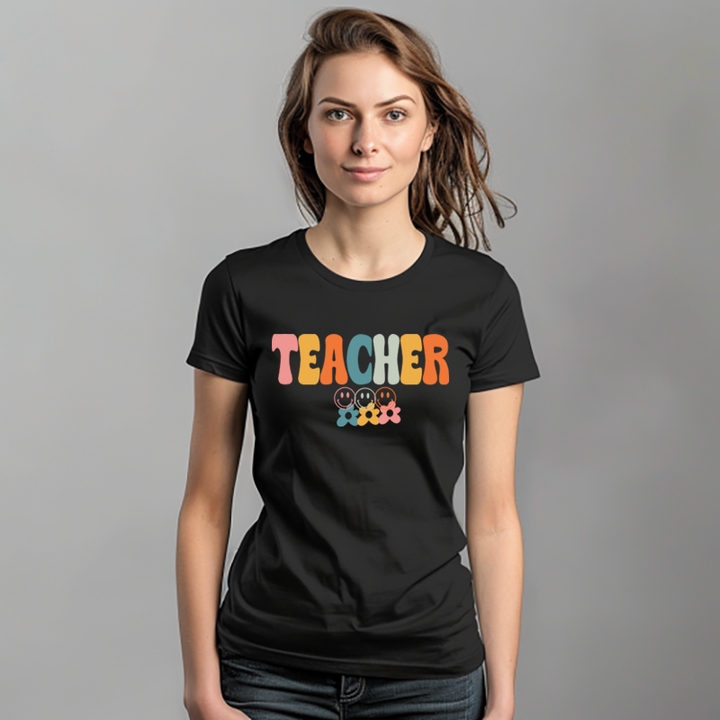 "Retro" Teacher  Full Color DTF Transfer