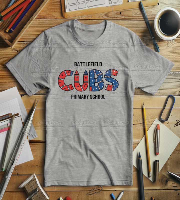 "BPS School Supply Red/Blue" Tshirt