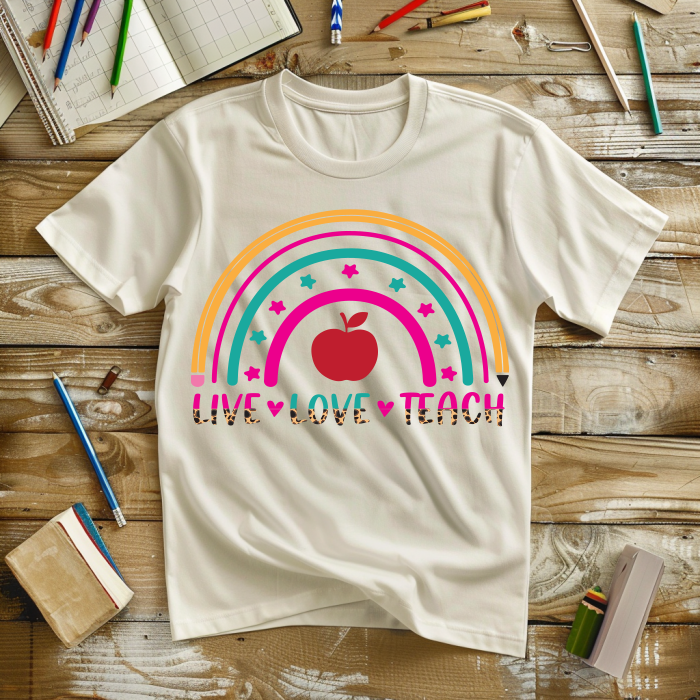 Live, Love Teach Tshirt