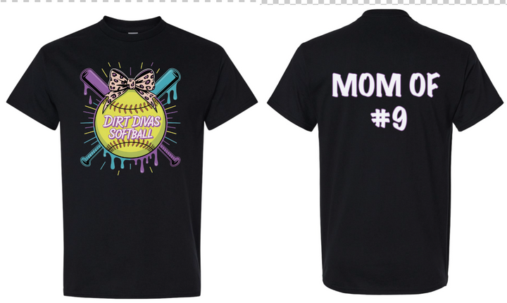 Fort O - Dirt Divas Softball (Front/Back) -w/ Player Number