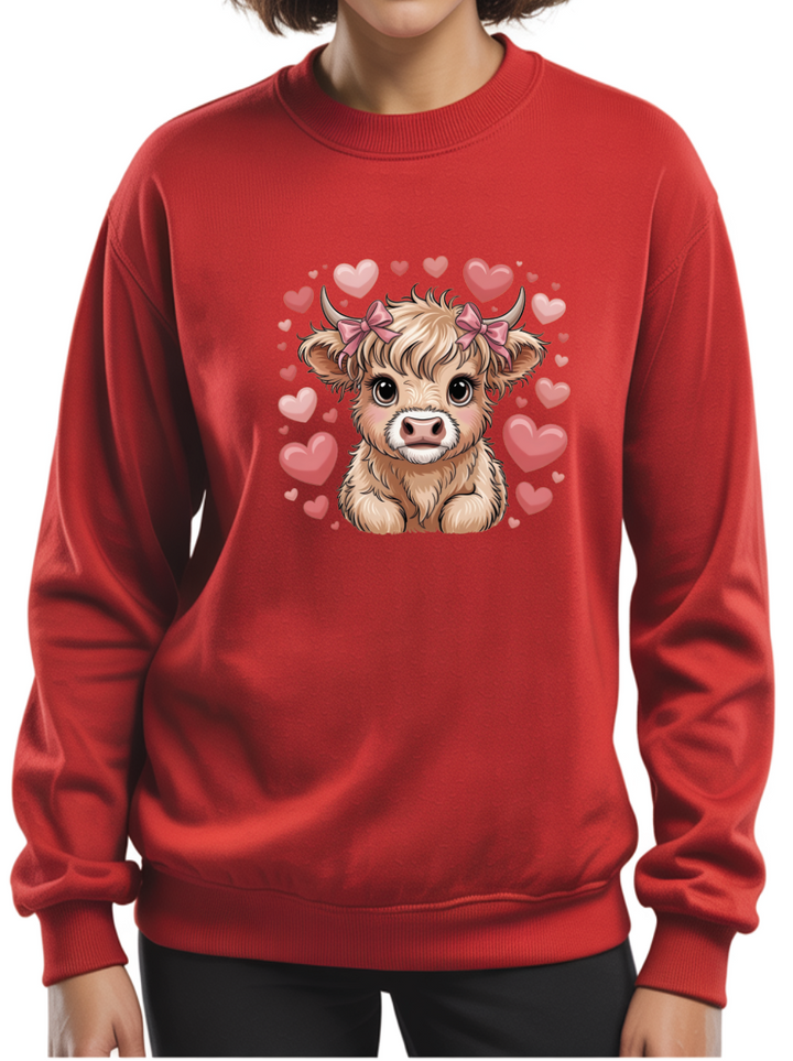 Valentine's Highland Cow Sweatshirt