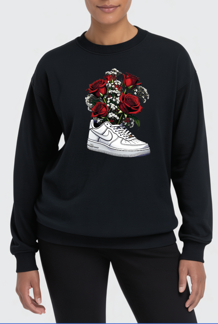 Valentine's "Sneaker-Roses" Sweatshirt