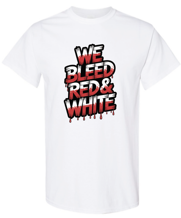 We Bleed Red-White Tshirt