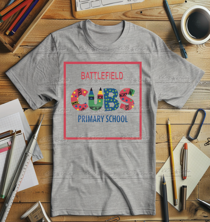 "BPS School Supply Text boxed" Tshirt