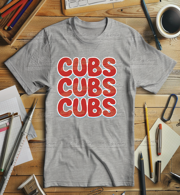 "Cubs bubble font"  Tshirt