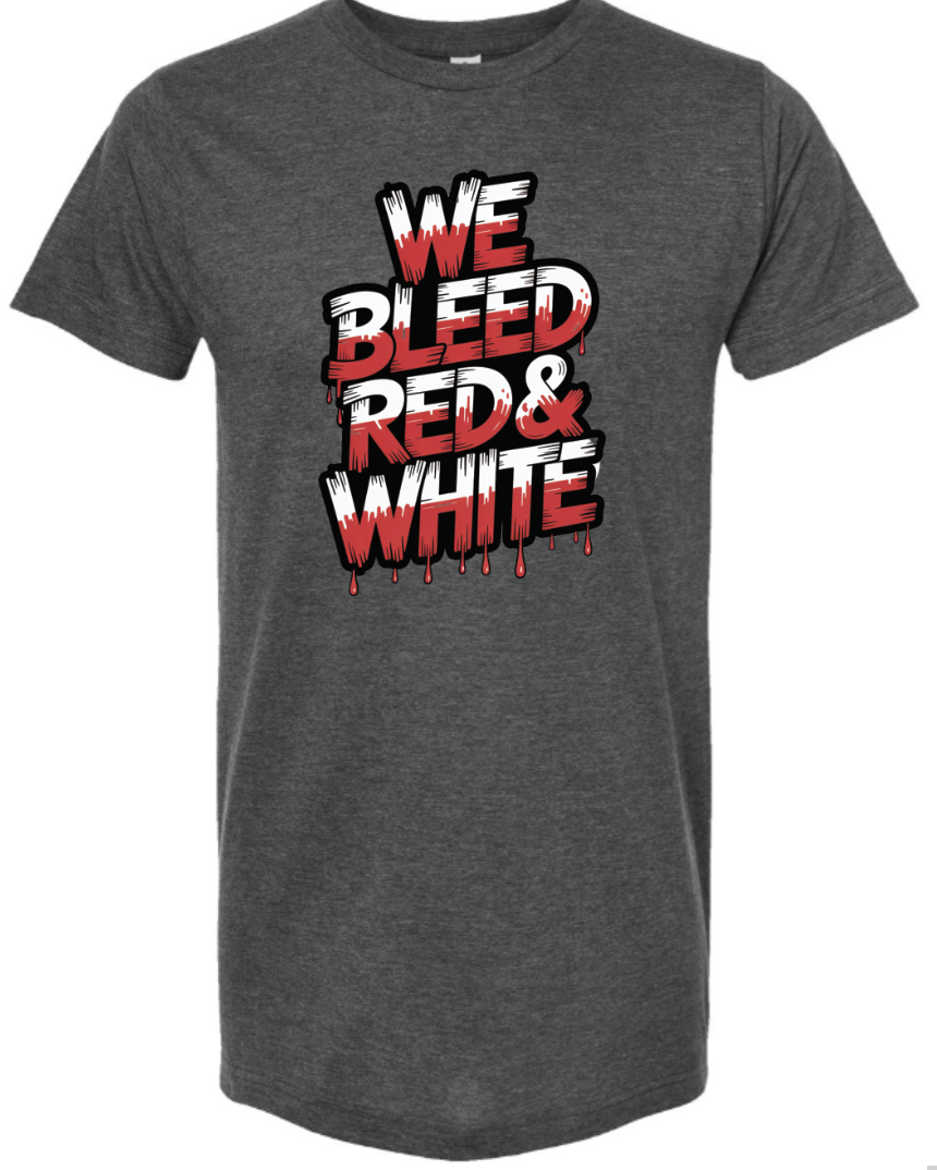 We Bleed Red-White Tshirt