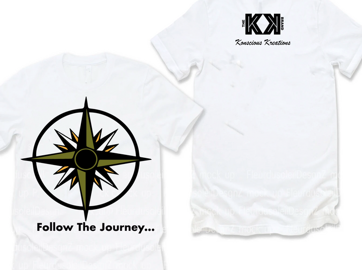 "Follow The Journey" Army Green Compass